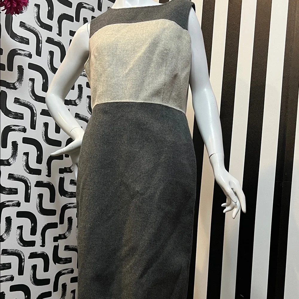 Talbots Two-Tone Black and Cream Midi Dress
